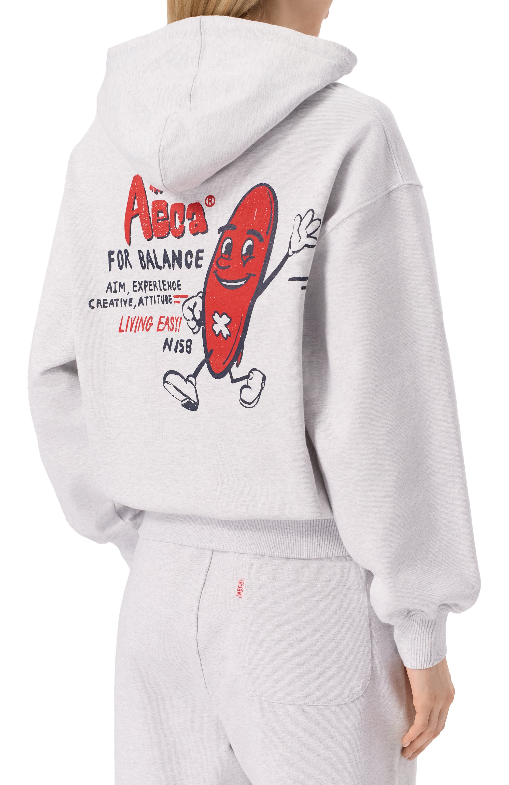 Хлопковая толстовка AECA WHITE, арт. AWCMSSBETSZOV004C0.LIGHT GREY (S), фото 4