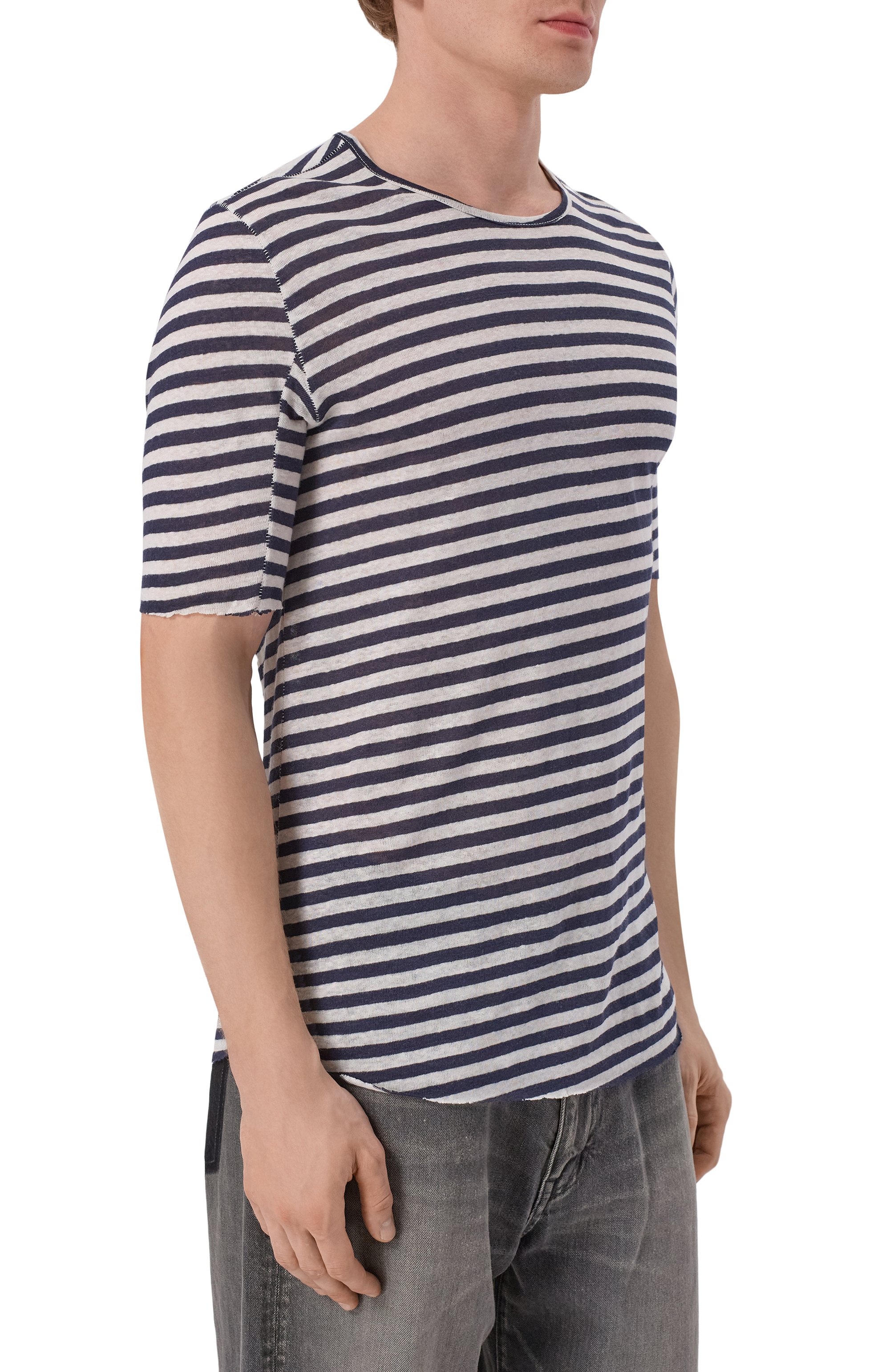 Льняная футболка HANNES ROETHER, арт. FA35RINE.2007, фото 3