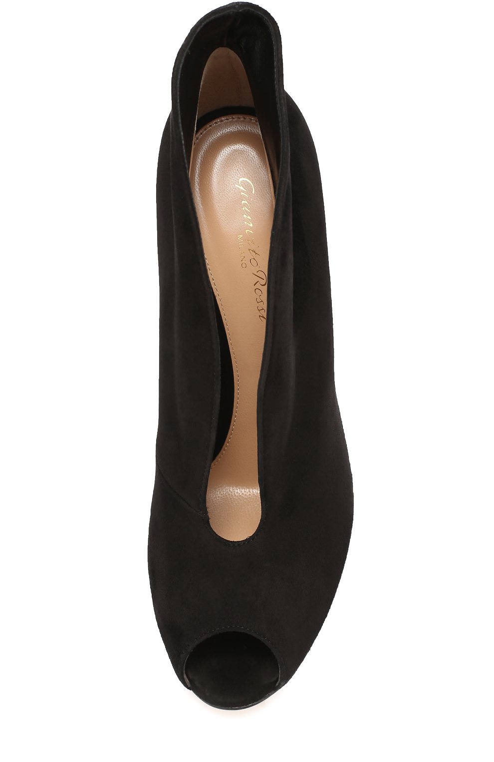 Замшевые ботильоны vamp с открытым мысом GIANVITO ROSSI, арт. G53260.15RIC.CAS, фото 5