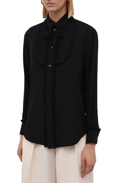 Блузка CELINE черного цвета по цене 130500 руб., арт. 2C540008D, фото 3 Блузка CELINE, арт. 2C540008D, фото 3