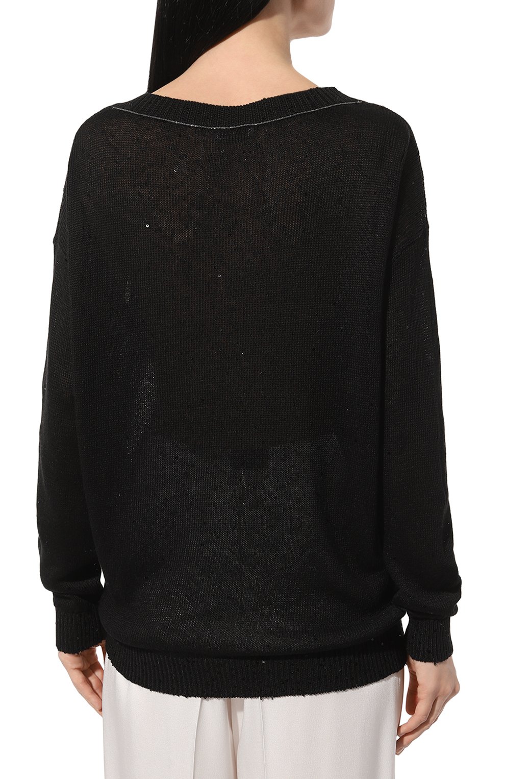 Пуловер изо льна и шелка BRUNELLO CUCINELLI, арт. M1000B1033, фото 4