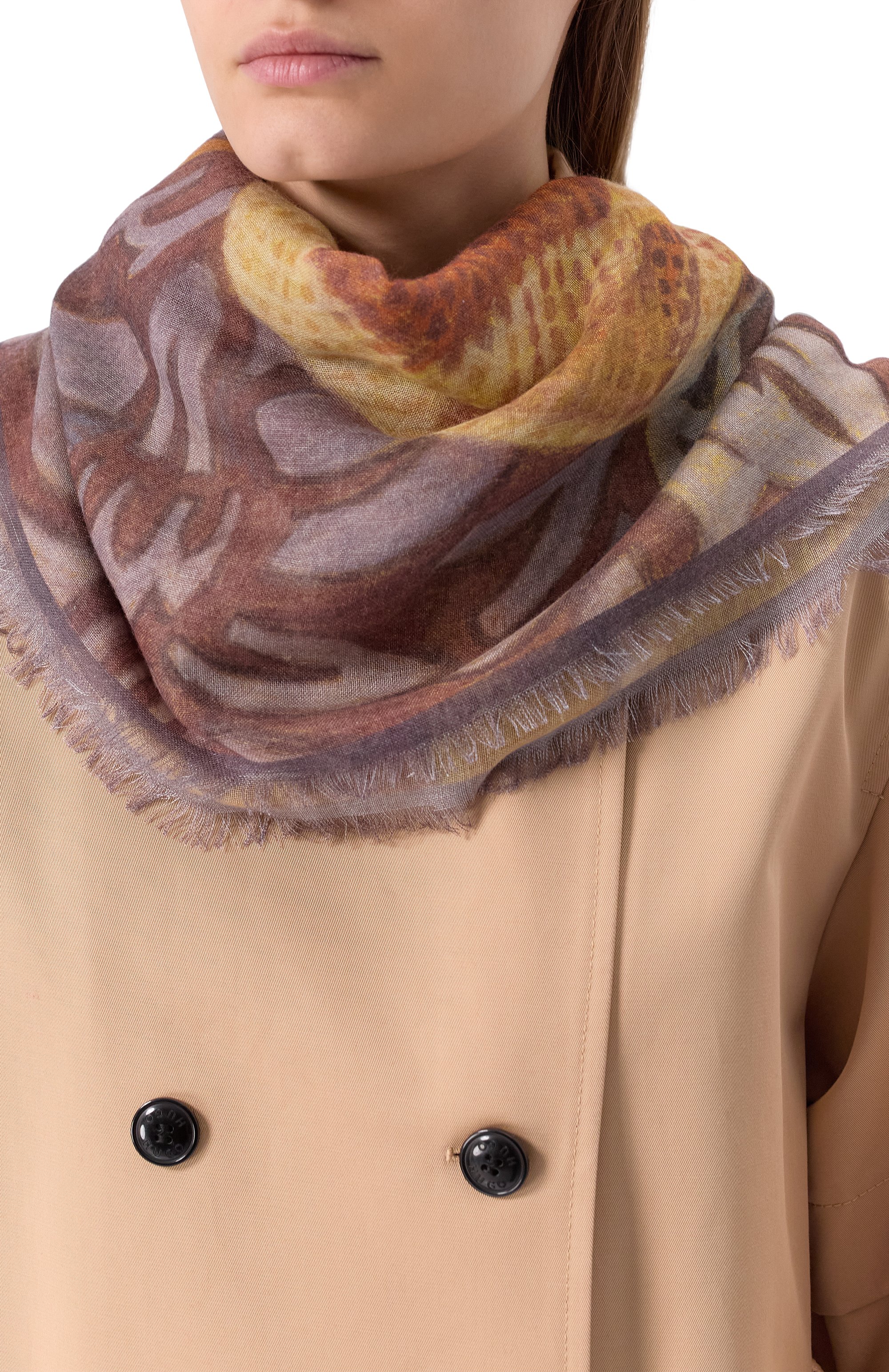 Кашемировая шаль змея GOURJI, арт. 91165817/41113, фото 2