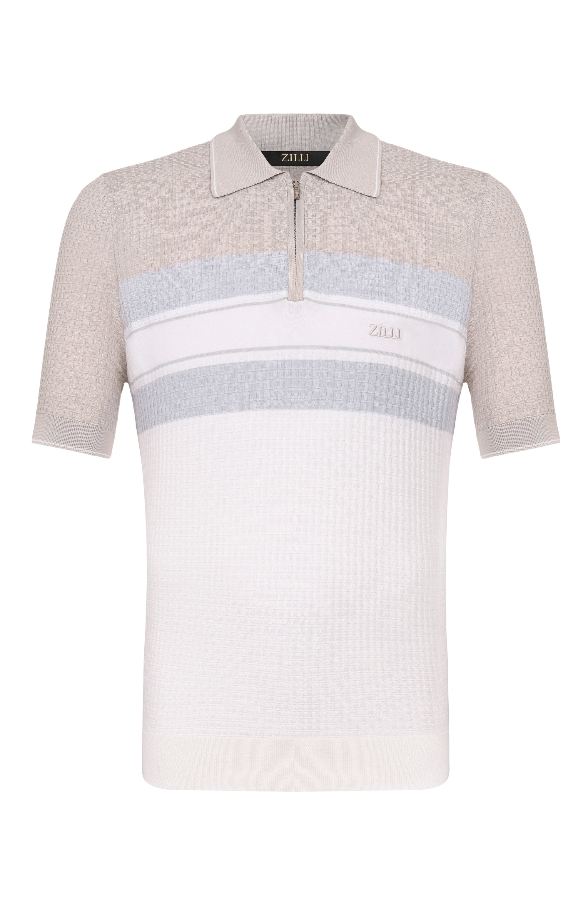 Поло из шелка и хлопка ZILLI, арт. KZP002M0107VFSTR0, фото 1