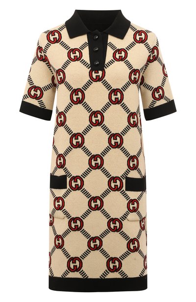Женское двустороннее платье из шерсти GUCCI, арт. 678311 XKB5S