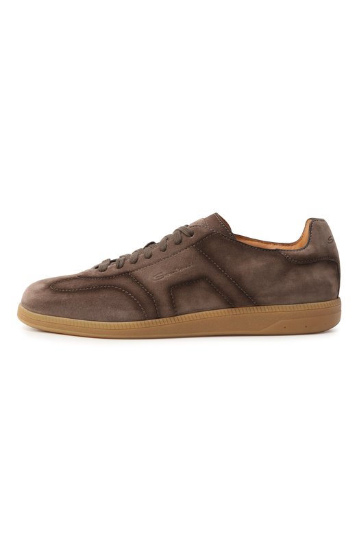 Замшевые кеды DBS-Olympic Santoni MBPG22072FARKSE2 Коричневый  MBPG22072FARKSE2 Фото 4