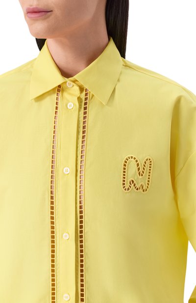 Хлопковая рубашка MSGM, арт. 3841MDE10X/257100, фото 5