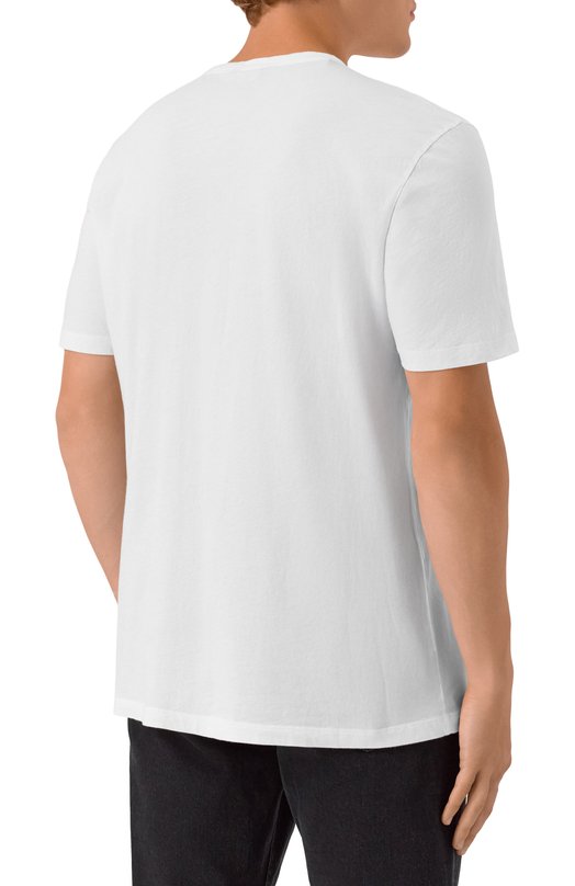 Хлопковая футболка 7 For All Mankind JSLM6140WH Белый  JSLM6140WH Фото 4