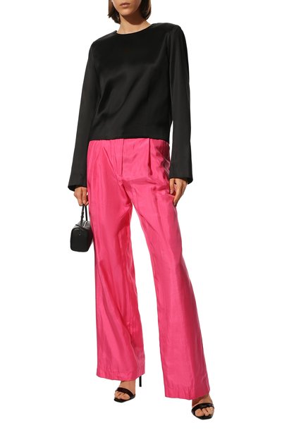 Брюки из шелка и хлопка DRIES VAN NOTEN фуксия цвета по цене 73400 руб., арт. 221-010953-4170, фото 2 Брюки из шелка и хлопка DRIES VAN NOTEN, арт. 221-010953-4170, фото 2