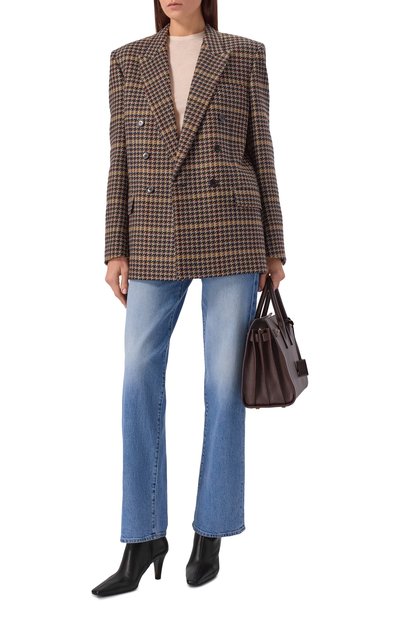 Кожаные ботильоны jill SAINT LAURENT, арт. 806671/AADGZ, фото 3