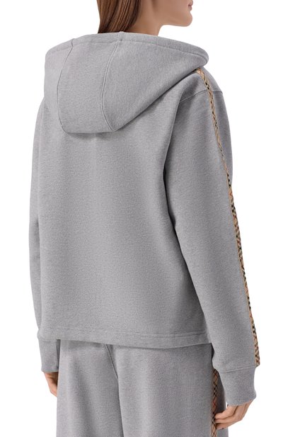 Хлопковая толстовка BURBERRY серого цвета по цене 105500 руб., арт. 8118973, фото 4 Хлопковая толстовка BURBERRY, арт. 8118973, фото 4