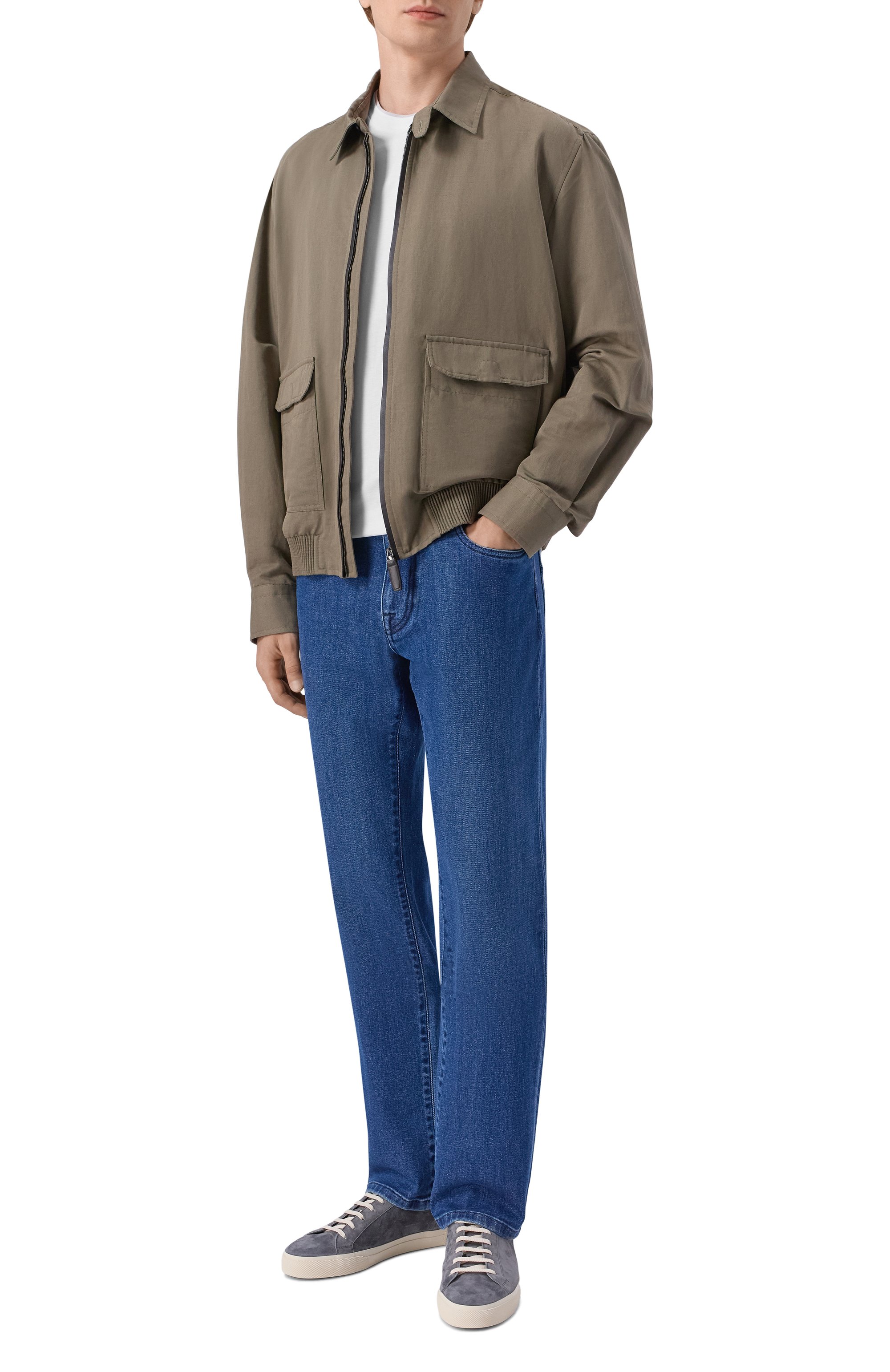 Хлопковая футболка CORNELIANI белого цвета по цене 20800 руб., арт. 28G571/2A25003, фото 2 Хлопковая футболка CORNELIANI, арт. 28G571/2A25003, фото 2