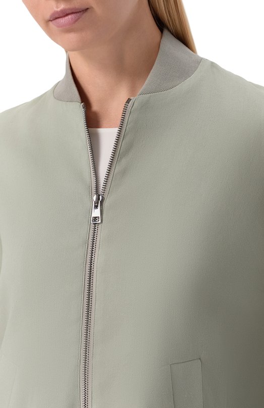 Куртка изо льна и вискозы Lorena Antoniazzi P2640CP80C/3347 Хаки  P2640CP80C/3347 Фото 5