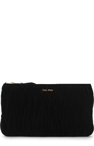 Бархатный клатч на цепочке MIU MIU, арт. 5BF354-2EOM-F0002-OOO, фото 1