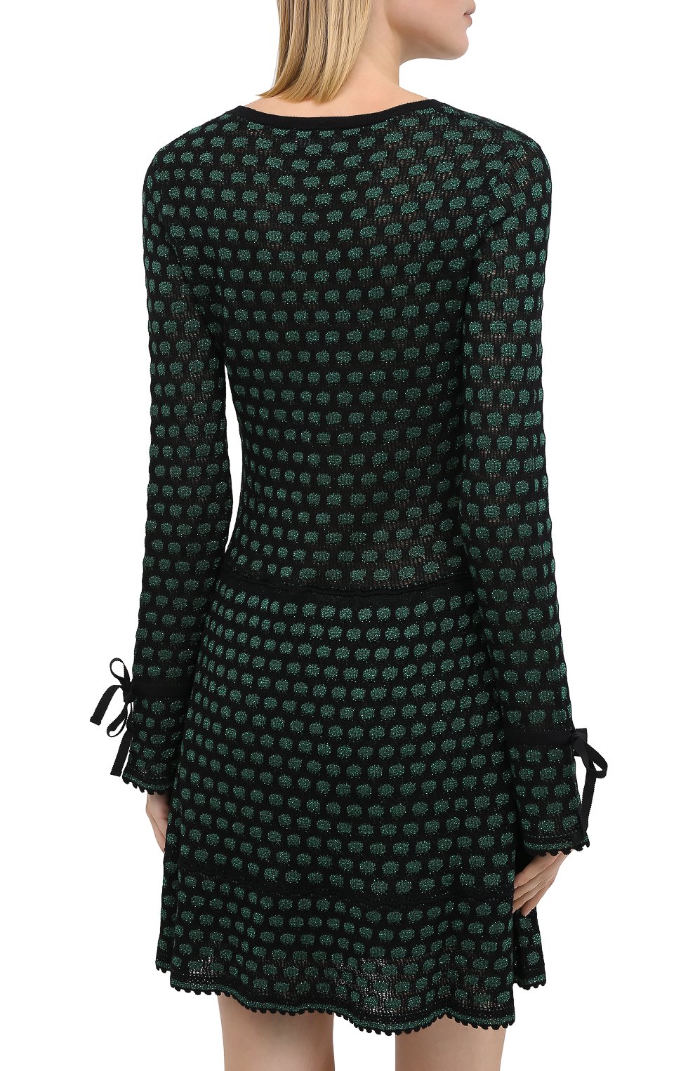 Платье из хлопка и вискозы REDVALENTINO черного цвета по цене 76350 руб., арт. UR3KD00B/5A4, фото 4 Платье из хлопка и вискозы REDVALENTINO, арт. UR3KD00B/5A4, фото 4