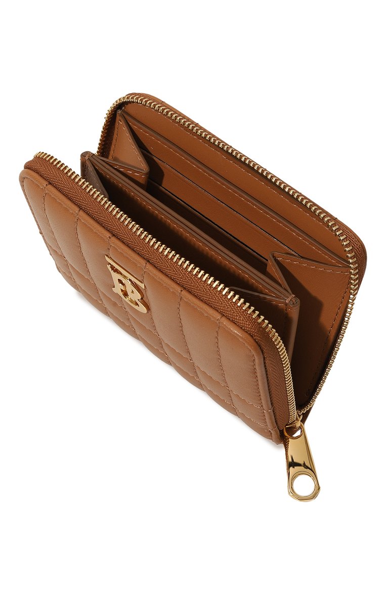 Женские кожаное портмоне BURBERRY коричневого цвета, арт. 8062375 | Фото 3 (Материал: Натуральная кожа; Нос: Не проставлено; Материал сплава: Проставлено)