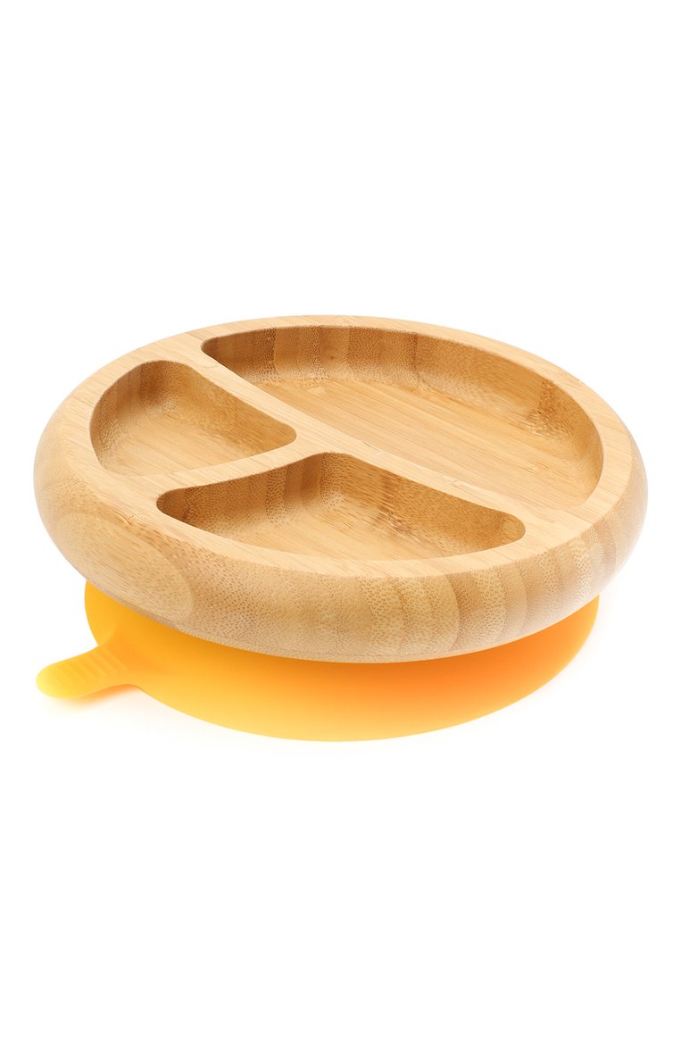Детского тарелка с ложкой AVANCHY желтого цвета, арт. YBPL | Фото 2 (Материал сплава: Проставлено; Нос: Не проставлено; Кросс-КТ: Посуда; Материал: Растительное волокно)