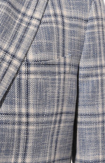 Пиджак из хлопка и льна L.B.M. 1911 синего цвета по цене 108000 руб., арт. 2652/42359, фото 5 Пиджак из хлопка и льна L.B.M. 1911, арт. 2652/42359, фото 5