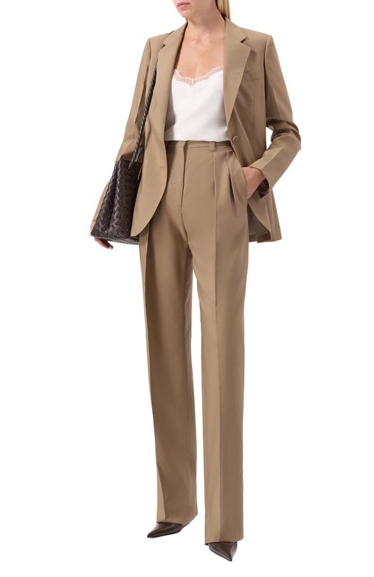 Брюки из шерсти и шелка MVST 25E/X2P/0/B071/3038 Бежевый  25E/X2P/0/B071/3038 Фото 2