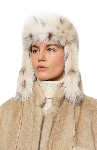 Шапка-ушанка сандра из меха норки и рыси FURLAND, арт. 0139616110001600000, фото 2