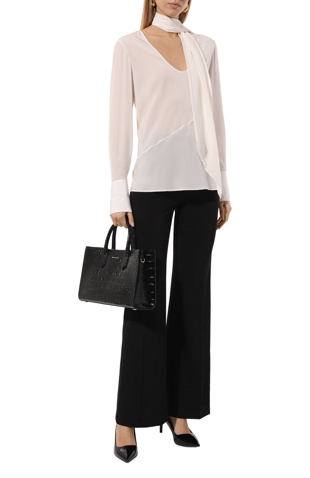 Сумка scarlett medium MICHAEL MICHAEL KORS черного цвета по цене 45150 руб., арт. 30F4GETS2E, фото 7 Сумка scarlett medium MICHAEL MICHAEL KORS, арт. 30F4GETS2E, фото 7