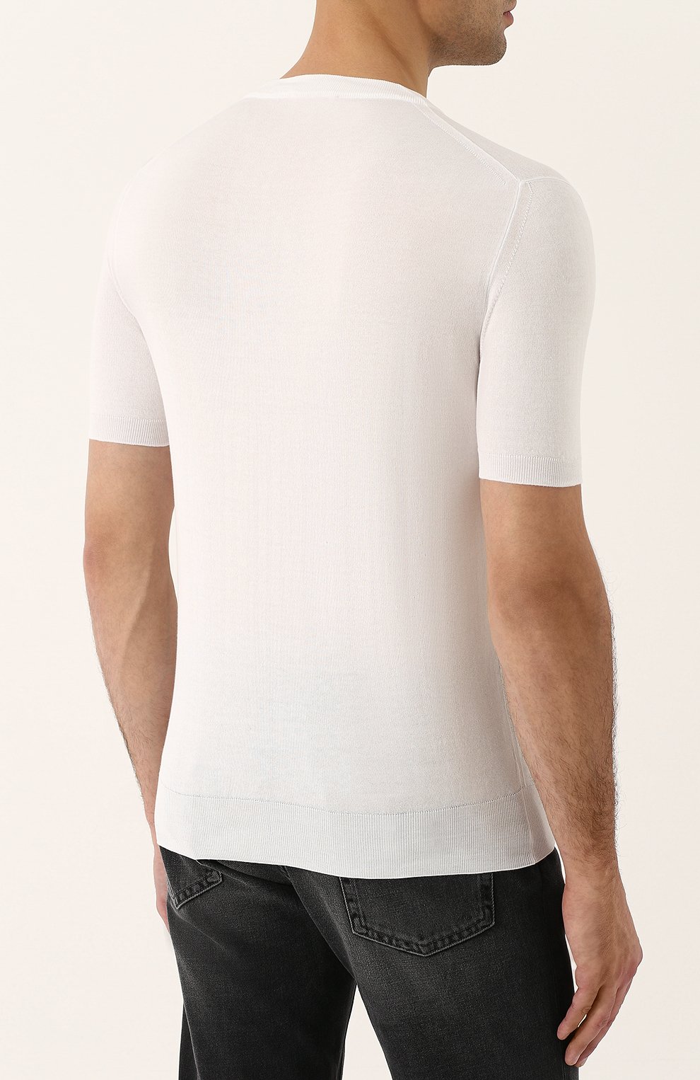 Хлопковый джемпер тонкой вязки с короткими рукавами BRIONI, арт. UMR00L/P7K02, фото 4