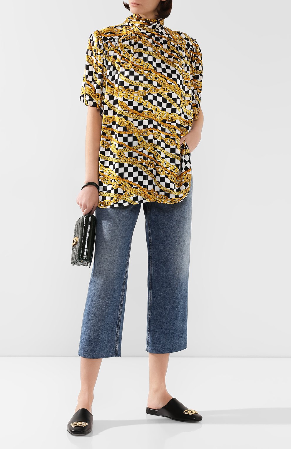 Атласная блузка BALENCIAGA, арт. 602571/TGL10, фото 2