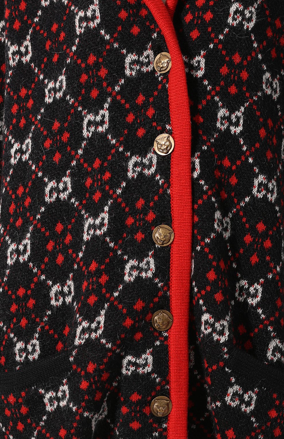 Шерстяной кардиган свободного кроя GUCCI черного цвета по цене 157500 руб., арт. 543433/X9Z62, фото 5 Шерстяной кардиган свободного кроя GUCCI, арт. 543433/X9Z62, фото 5