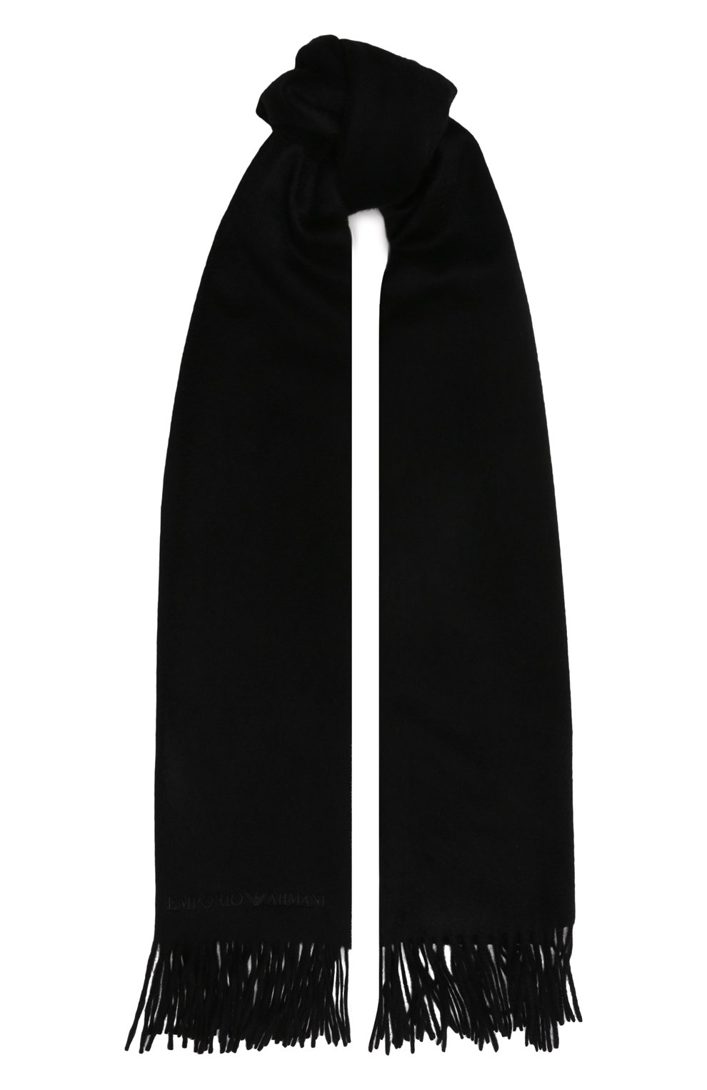 Кашемировый шарф EMPORIO ARMANI черного цвета по цене 69800 руб., арт. 635225/0A460, фото 1 Кашемировый шарф EMPORIO ARMANI, арт. 635225/0A460, фото 1