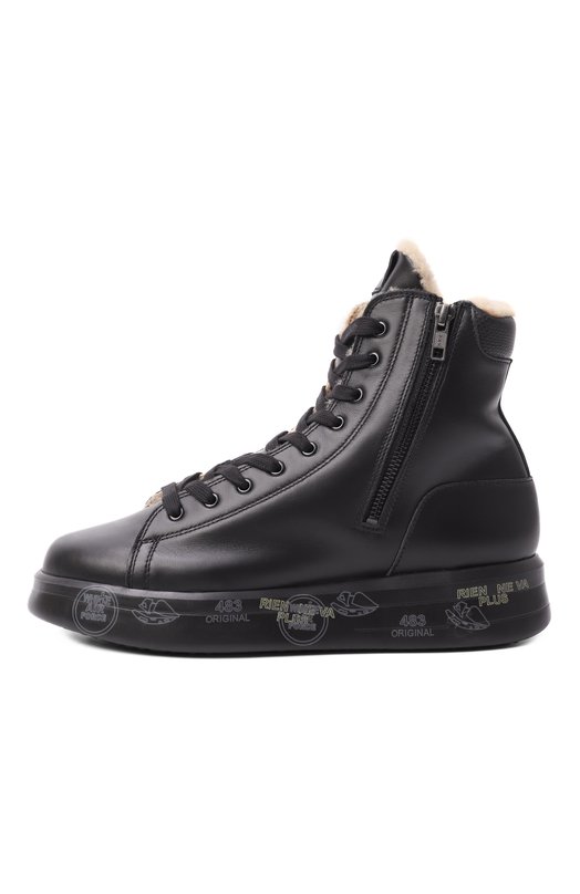 Кожаные кеды Edith Premiata EDITH/VAR 7069M Чёрный  EDITH/VAR 7069M Фото 4
