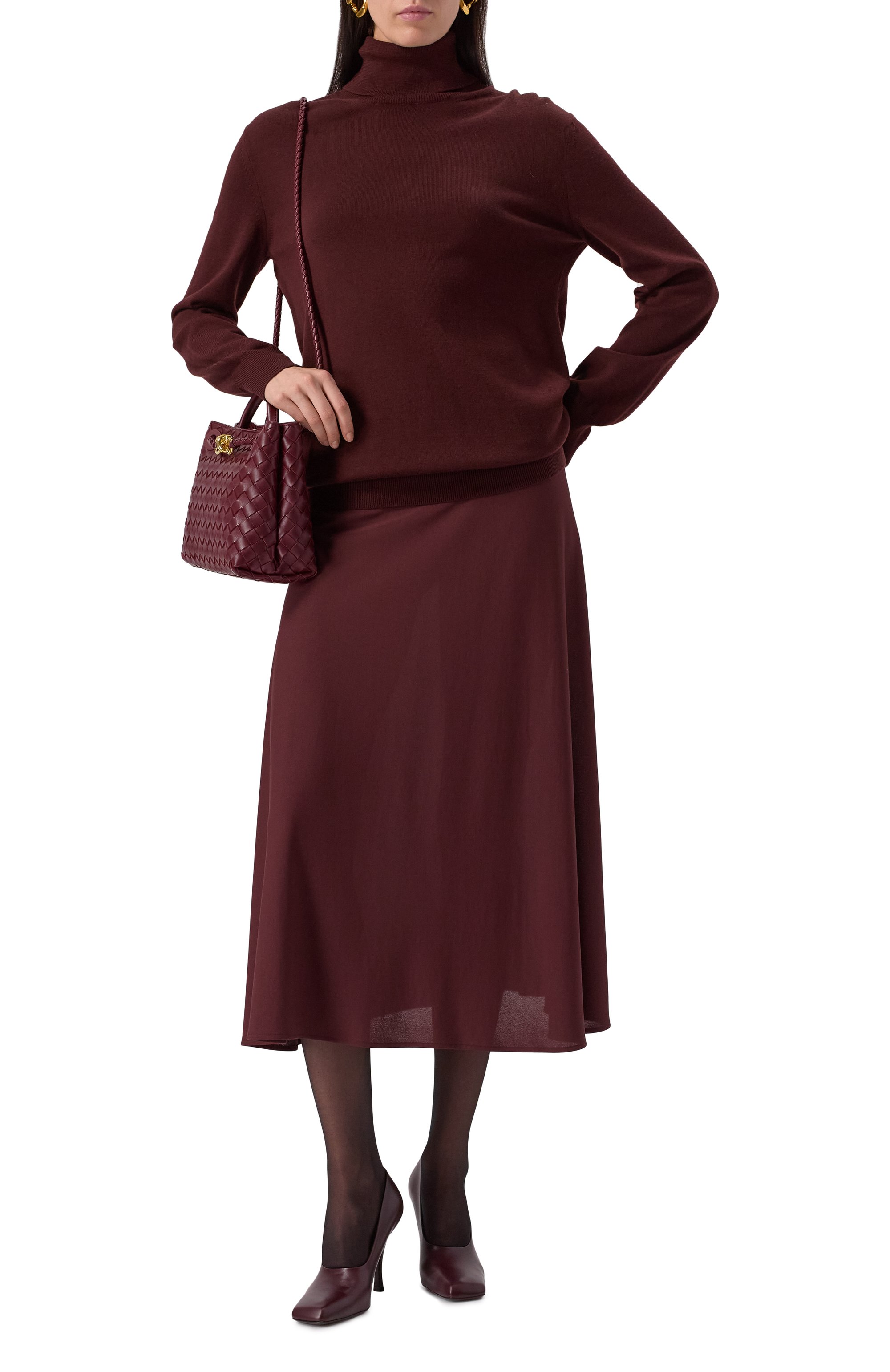 Шерстяная водолазка JIL SANDER темно-коричневого цвета по цене 72950 руб., арт. J04GP0002/J14532, фото 2 Шерстяная водолазка JIL SANDER, арт. J04GP0002/J14532, фото 2