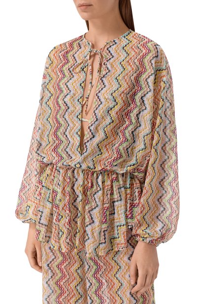 Блузка MISSONI разноцветного цвета по цене 141500 руб., арт. MS26SQ21/BR015G, фото 3 Блузка MISSONI, арт. MS26SQ21/BR015G, фото 3
