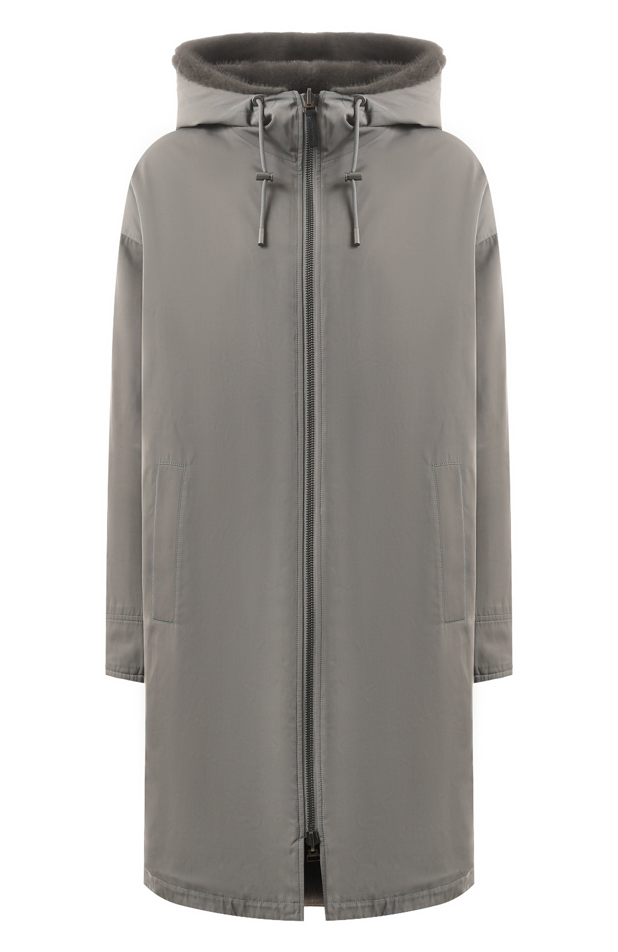 Двусторонняя парка с подкладкой из норки YVES SALOMON серого цвета по цене 1630000 руб., арт. 24WFM06693A22X, фото 1 Двусторонняя парка с подкладкой из норки YVES SALOMON, арт. 24WFM06693A22X, фото 1