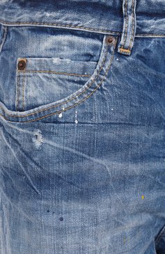 Женские джинсы traveller DSQUARED2 синего цвета, арт. S72LB0834/S30309 | Фото 6 (Длина (брюки, джинсы): Удлиненные; Материал внешний: Хлопок, Деним; Кросс-КТ: Деним; Силуэт Ж (брюки и джинсы): Широкие; Детали: Делаве; Стили: Гранж)