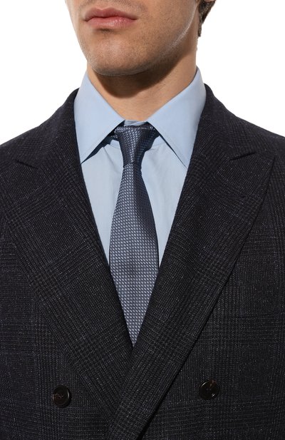 Шелковый галстук GUCCI синего цвета по цене 28800 руб., арт. 456510 4E002, фото 2 Шелковый галстук GUCCI, арт. 456510 4E002, фото 2
