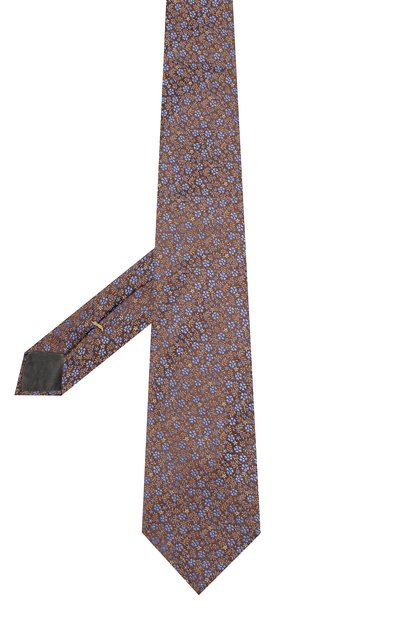 Шелковый галстук CANALI коричневого цвета по цене 11500 руб., арт. 18/HJ02575, фото 2 Шелковый галстук CANALI, арт. 18/HJ02575, фото 2