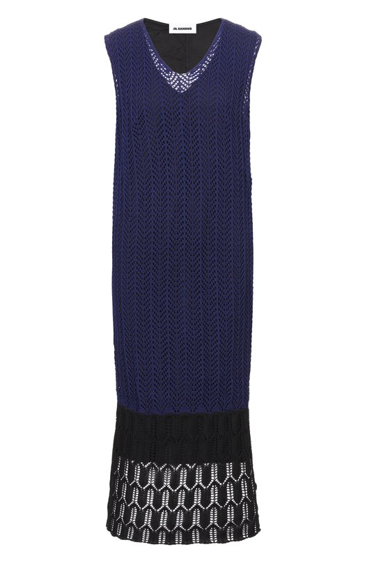 Хлопковое платье Jil Sander J02CT0591/J15477 Синий J02CT0591/J15477