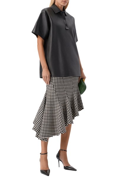 Кожаное поло MUGLER черного цвета по цене 257500 руб., арт. 26F9TS01269046, фото 2 Кожаное поло MUGLER, арт. 26F9TS01269046, фото 2