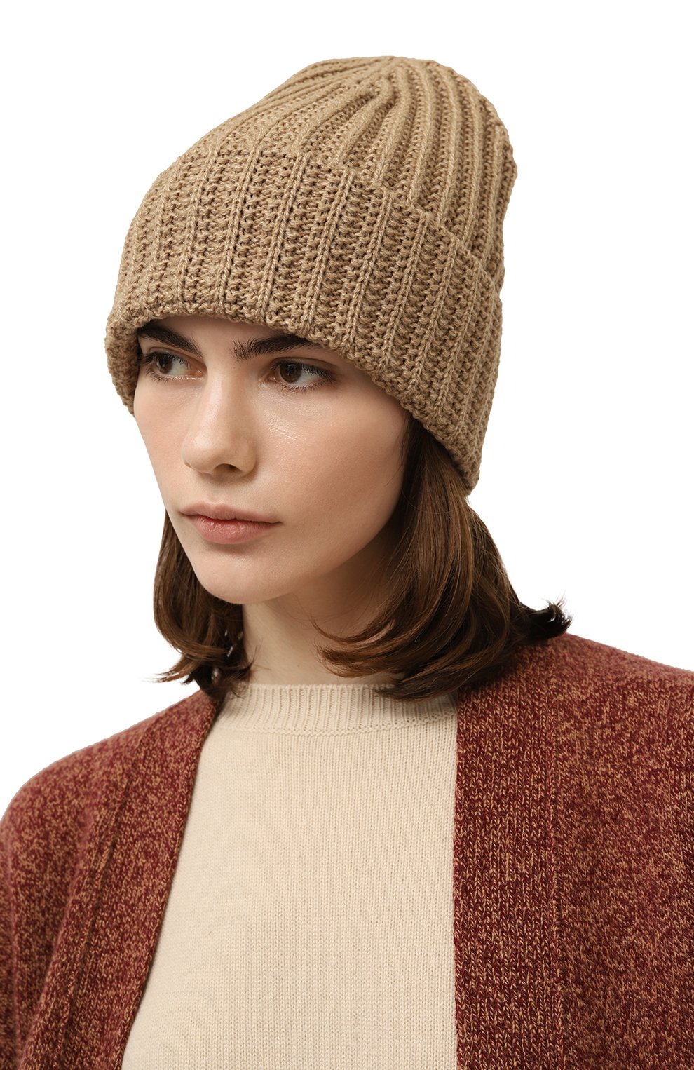 Шапка A.T.T. бежевого цвета по цене 4870 руб., арт. Т1702, фото 2 Шапка A.T.T., арт. Т1702, фото 2