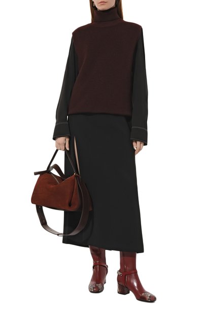 Сапоги с отделкой из кожи питона GUCCI, арт. 388453 EU740, фото 2