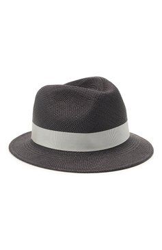 Мужская шляпа ZEGNA темно-коричневого цвета, арт. Z9I13/B9P | Фото 1 (Материал: Текстиль, Растительное волокно; Нос: Не проставлено; Материал сплава: Проставлено)