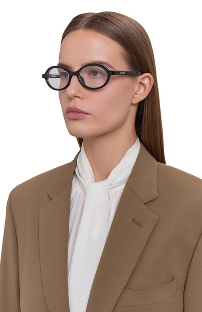 Оправа JACQUEMUS черного цвета по цене 26400 руб., арт. JAC123 C10PT, фото 2 Оправа JACQUEMUS, арт. JAC123 C10PT, фото 2
