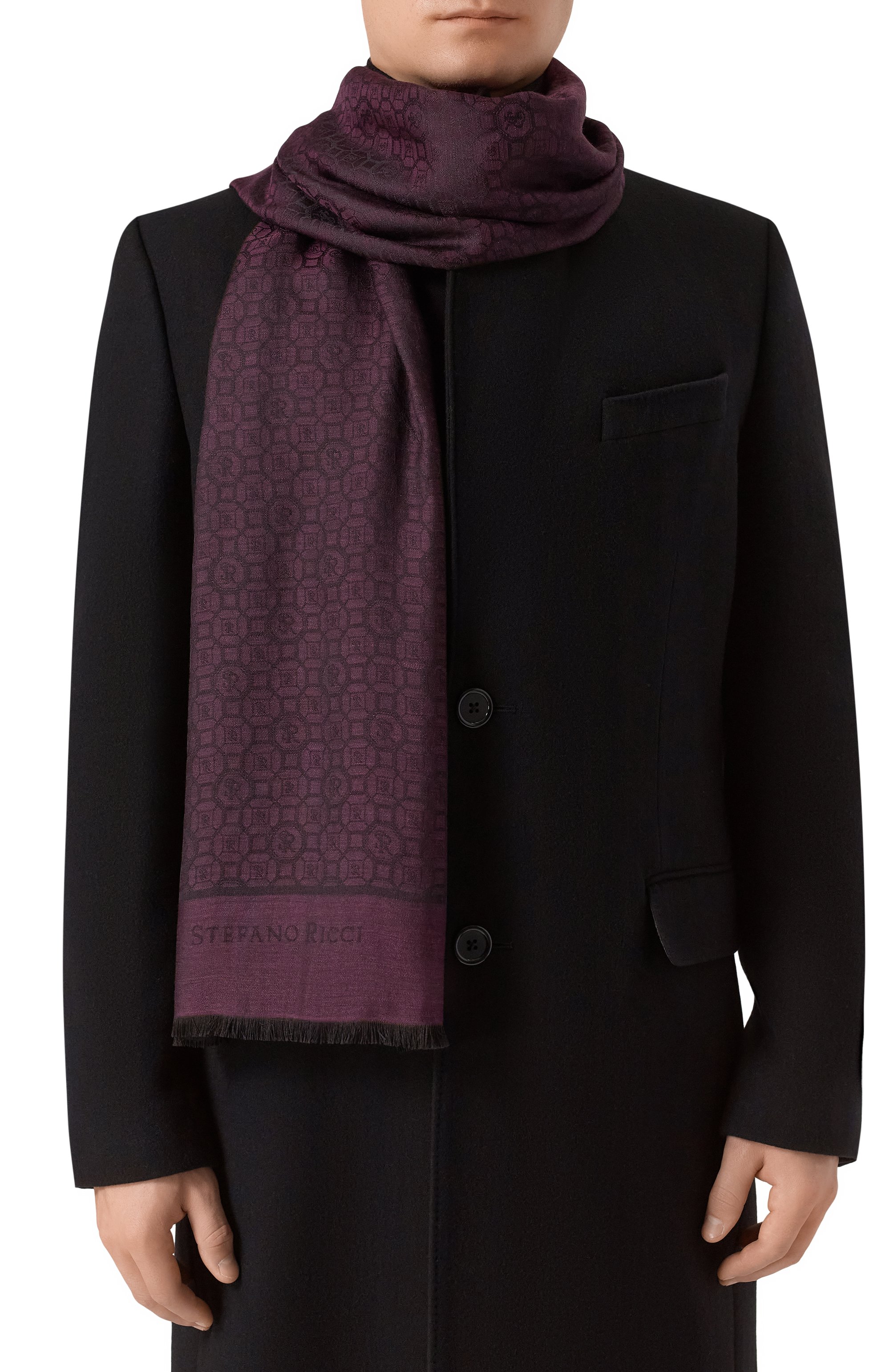 Шарф из шелка и кашемира STEFANO RICCI, арт. MWA4300020/7442, фото 2