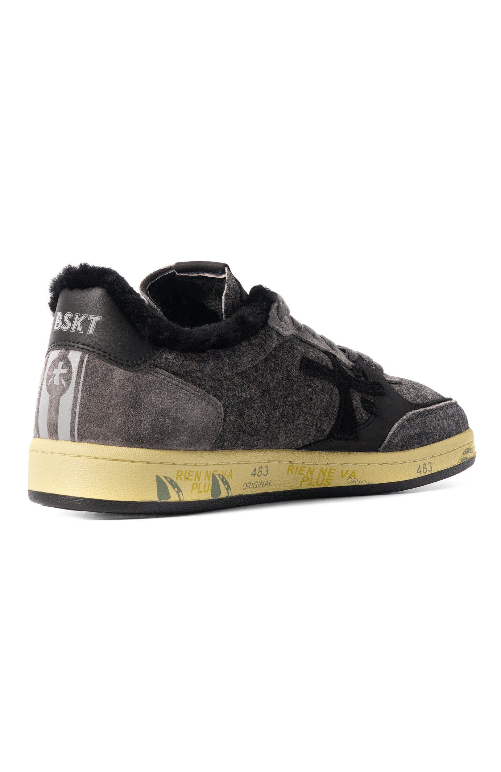Замшевые кеды bskt clay PREMIATA серого цвета по цене 37550 руб., арт. BSKTCLAY/VAR 8713M, фото 4 Замшевые кеды bskt clay PREMIATA, арт. BSKTCLAY/VAR 8713M, фото 4