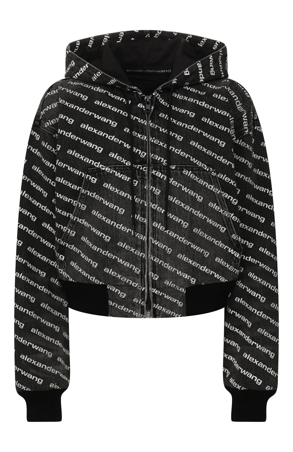 Джинсовый бомбер ALEXANDER WANG черно-белого цвета по цене 59950 руб., арт. 4D992394CG, фото 1 Джинсовый бомбер ALEXANDER WANG, арт. 4D992394CG, фото 1