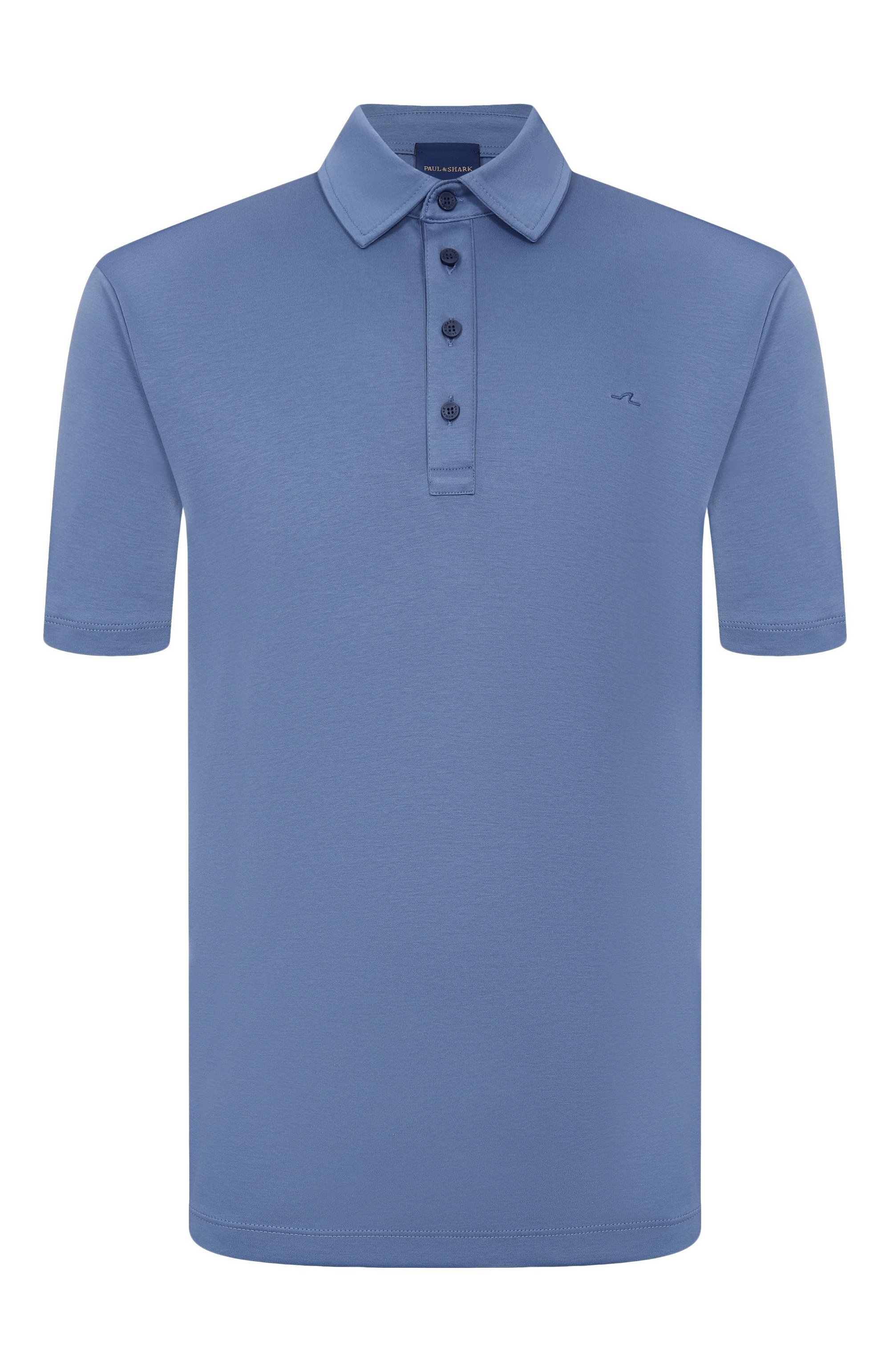 Хлопковое поло PAUL&SHARK голубого цвета по цене 45950 руб., арт. 15311732/3XL-6XL, фото 1 Хлопковое поло PAUL&SHARK, арт. 15311732/3XL-6XL, фото 1
