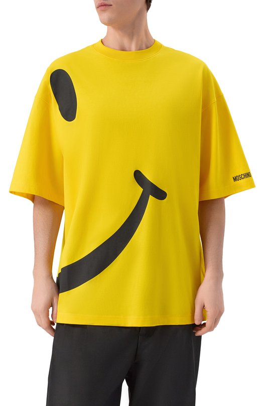 Хлопковая футболка Moschino A0708/0241 Жёлтый  A0708/0241 Фото 3
