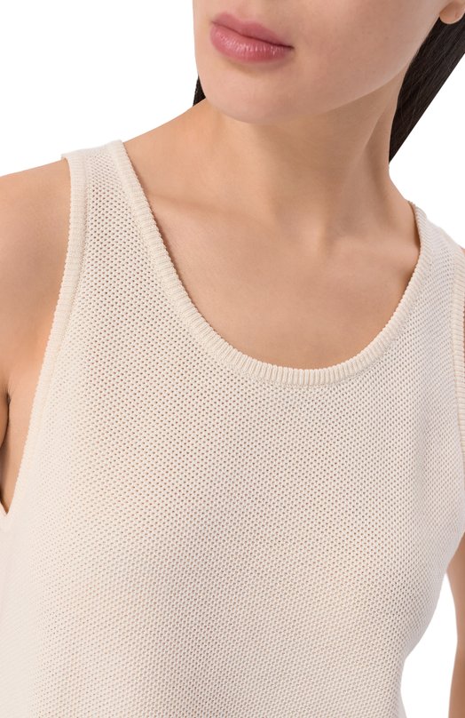 Топ из шелка и хлопка MVST WS61-606MU Кремовый  WS61-606MU Фото 5