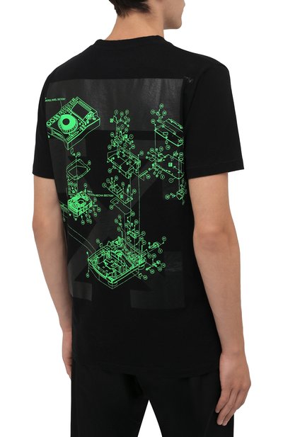 Хлопковая футболка OFF-WHITE, арт. 0MAA027G21JER002, фото 4