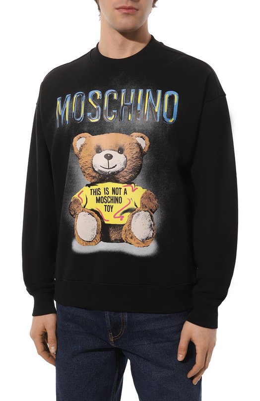 Хлопковый свитшот Moschino Чёрный, фото 3