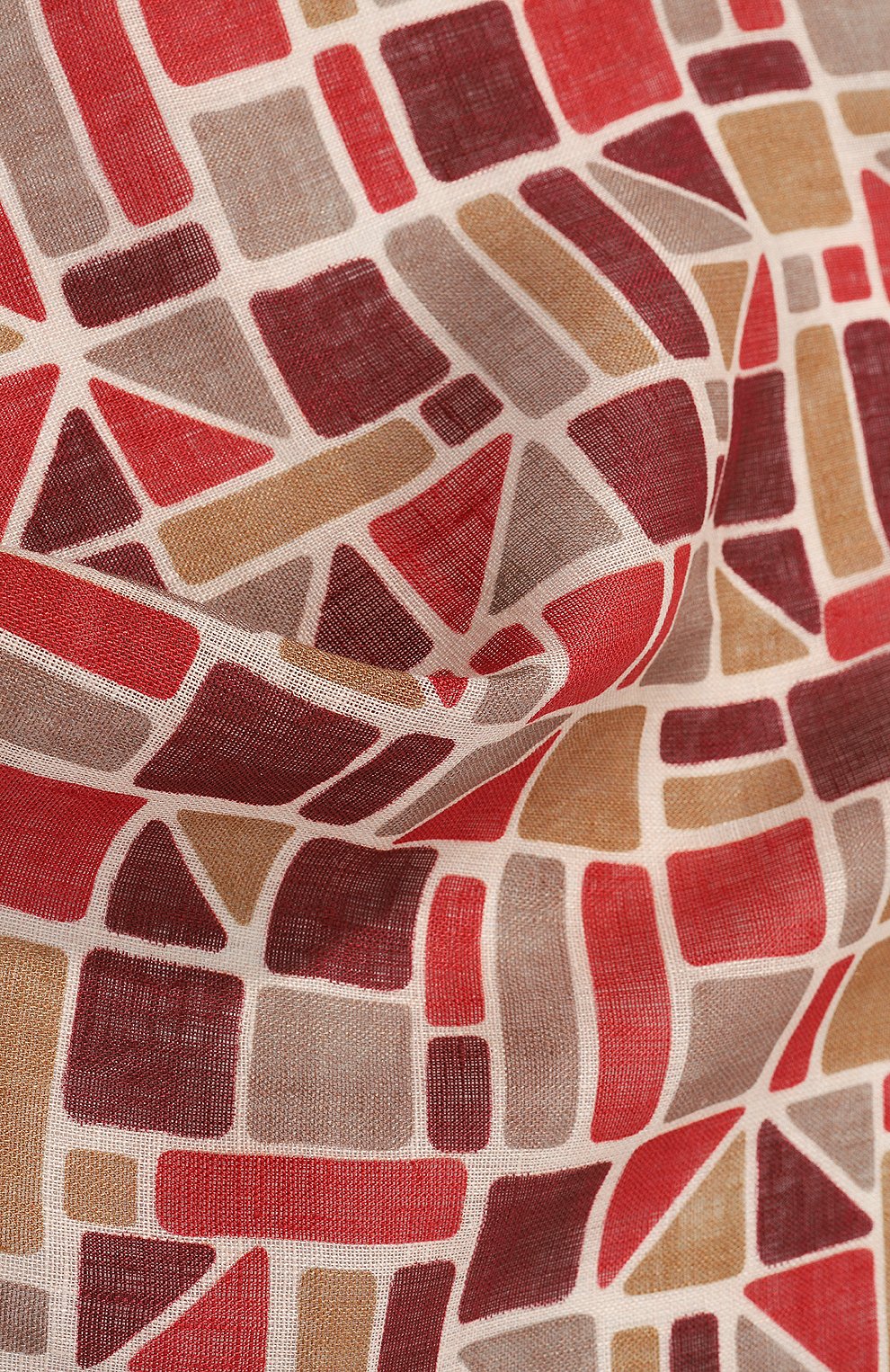 Льняной платок ALTEA красного цвета по цене 5645 руб., арт. 2358436, фото 2 Льняной платок ALTEA, арт. 2358436, фото 2